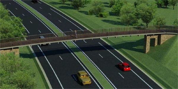 Création d’une passerelle de franchissement de la future RD1605 à Rubelles (77)