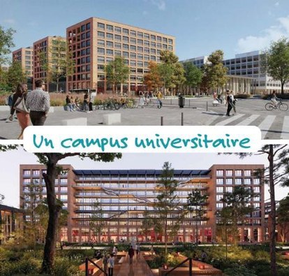 Réalisation du volet universitaire du campus Hospitalo-Universitaire à Saint-Ouen (93)