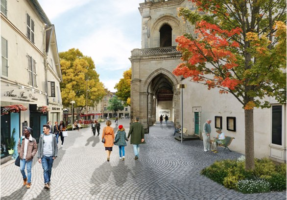 Aménagement des places du Cœur de Mantes-la-Jolie (78)