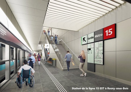 Travaux de réalisation de la Ligne 15 EST