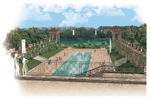 Réaménagement du parc de Bécon à Courbevoie (92)