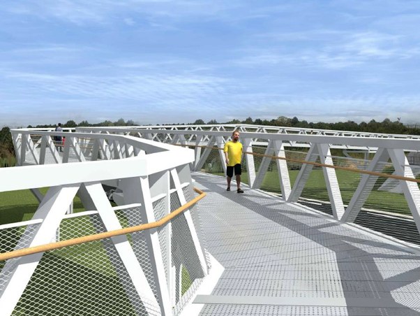 Création d’une passerelle de franchissement de la future RD1605 à Rubelles (77)